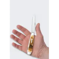Nóż Składany Case Trapper SS Amber Bone
