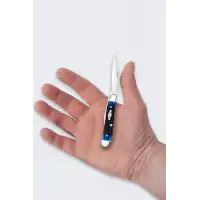 Nóż Składany Rogers Case Peanut SS Blue Bone