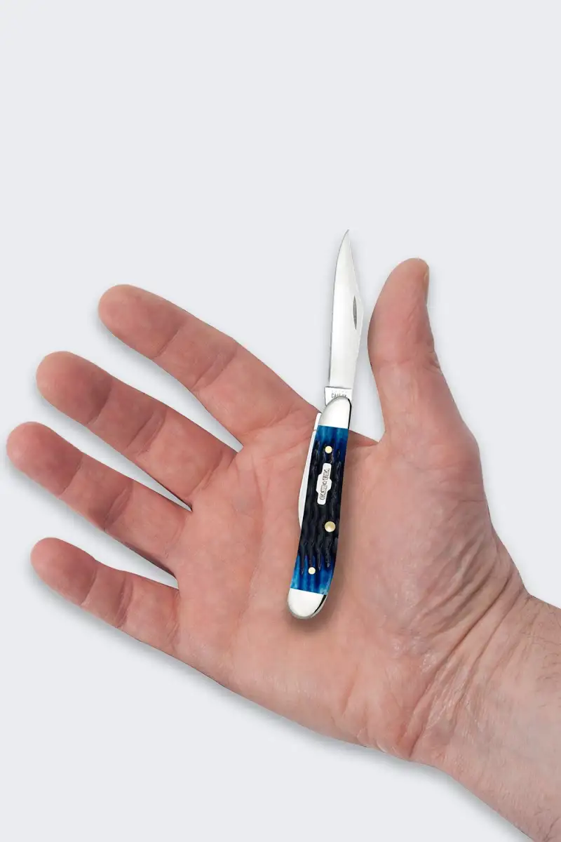 Nóż Składany Rogers Case Peanut SS Blue Bone