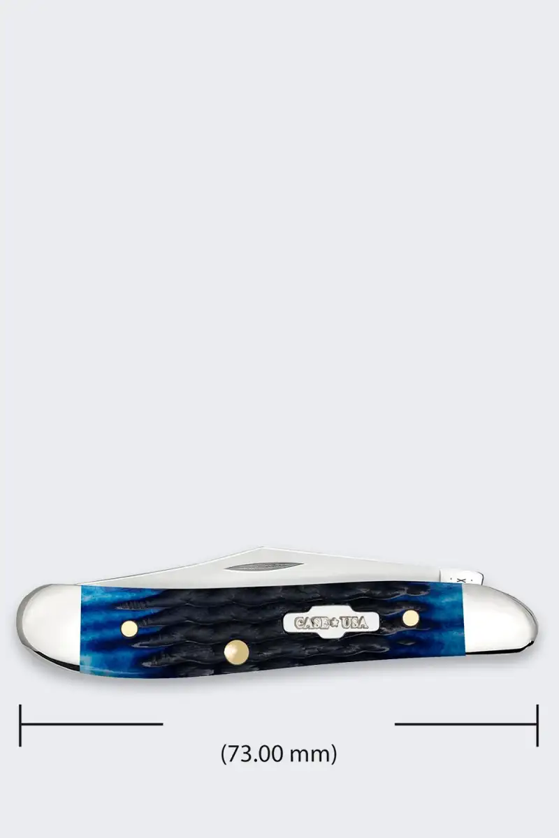Nóż Składany Rogers Case Peanut SS Blue Bone