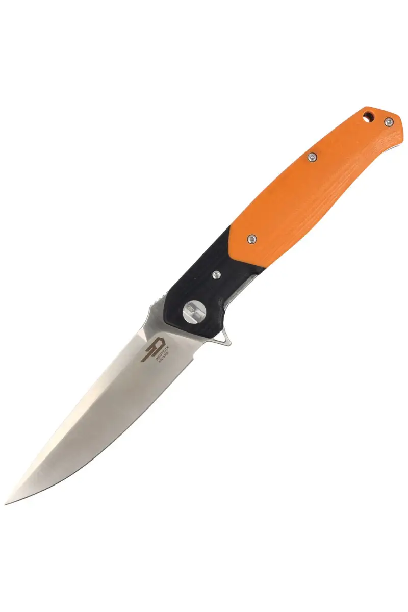 Nóż składany Bestech Swordfish Black / Orange G10, Satin D2 (BG03C)