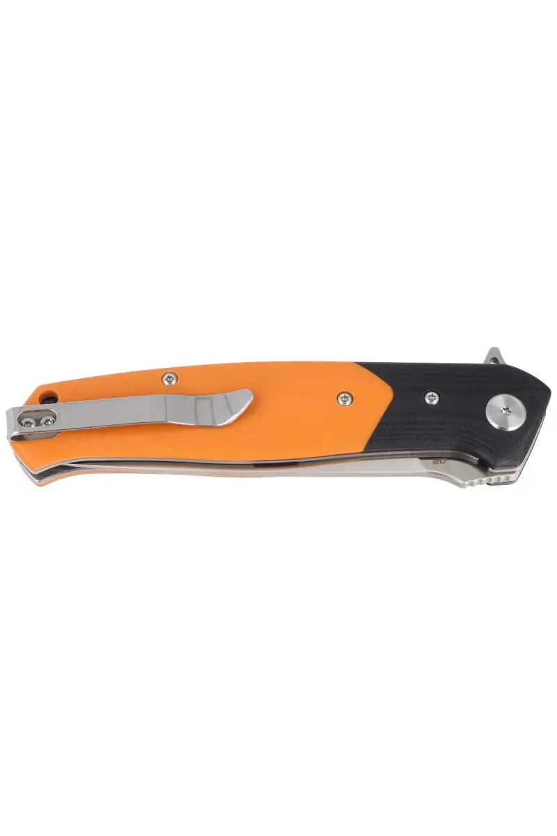 Nóż składany Bestech Swordfish Black / Orange G10, Satin D2 (BG03C)