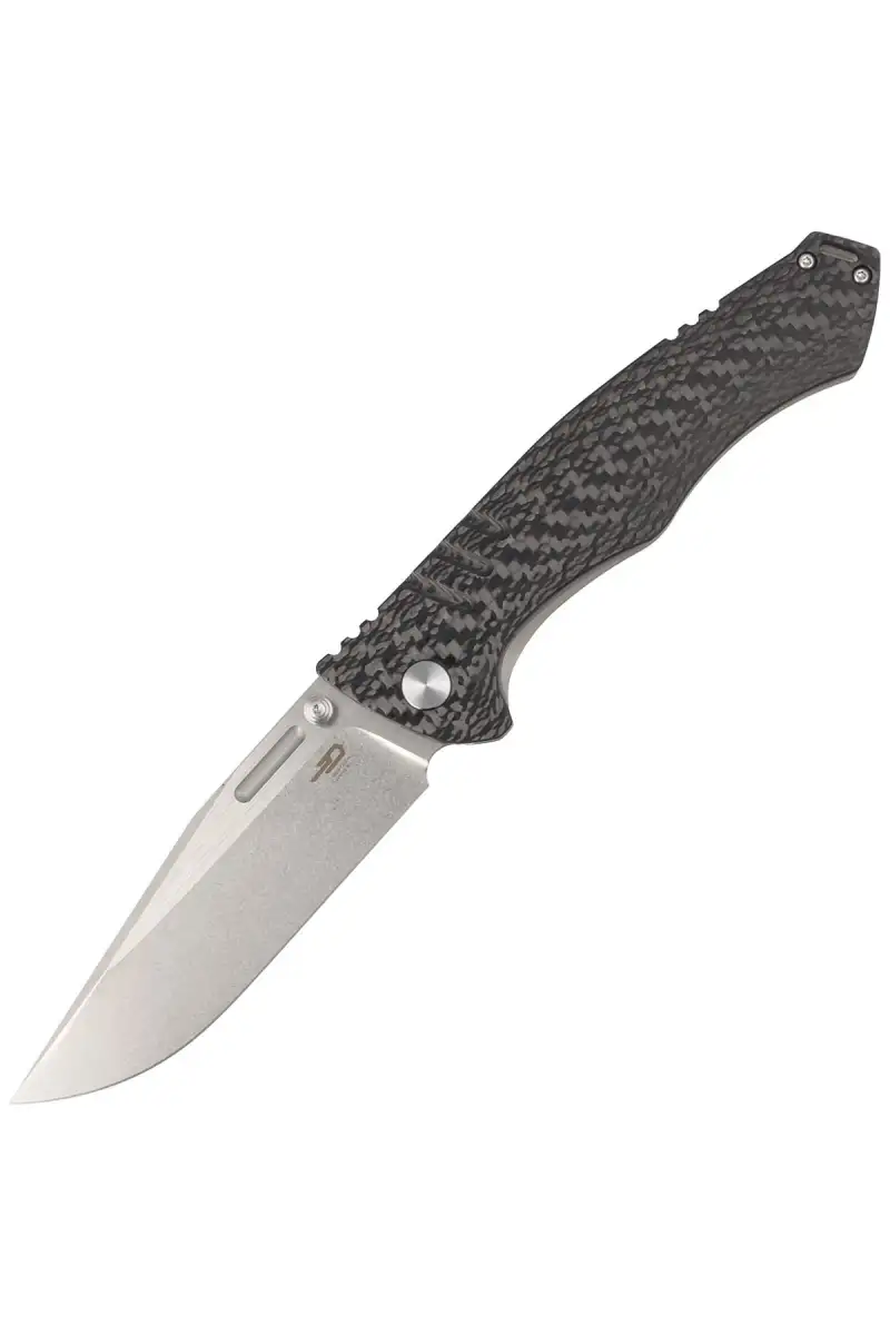 Nóż składany Bestech Keen II Black Titanium/Carbon Fiber, Stonewashed/Satin CPM S35VN by Koens Craft (BT2301A)