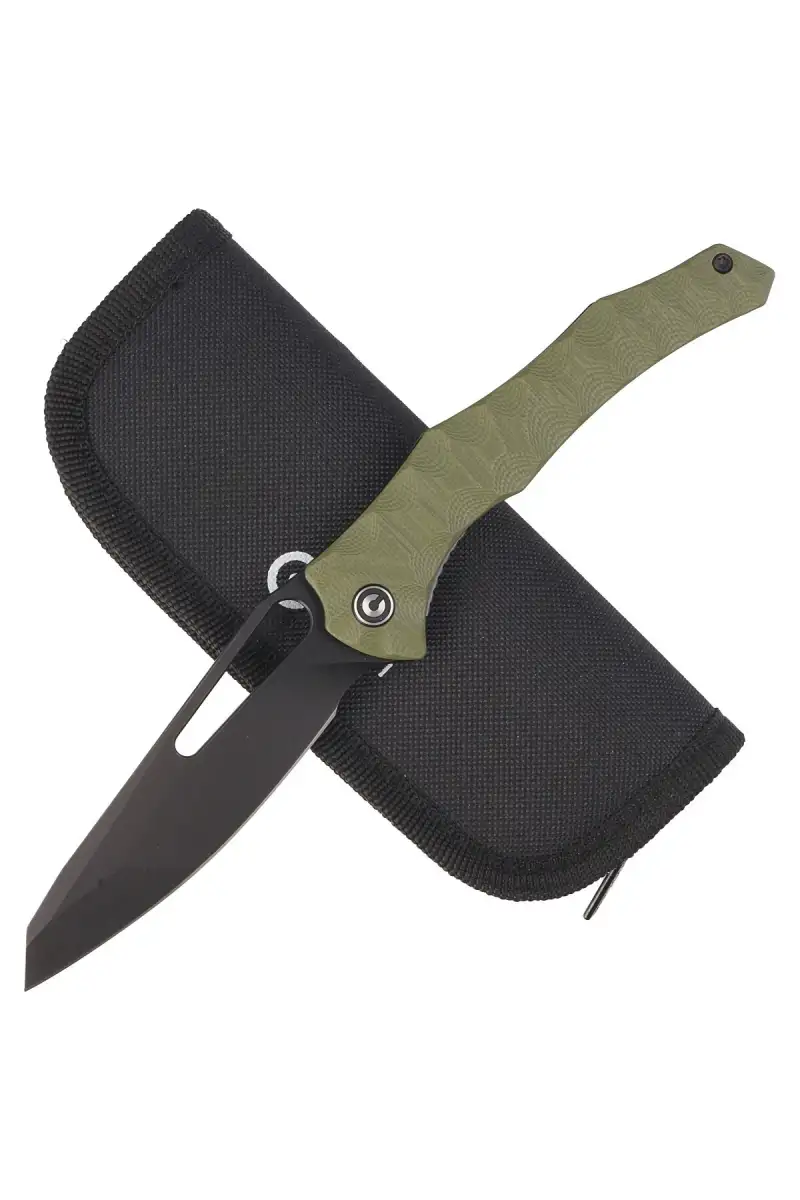 Nóż składany CIVIVI Spiny Dogfish Green G10, Black Stonewashed 14C28N by Gavko Knives (C22006-3)