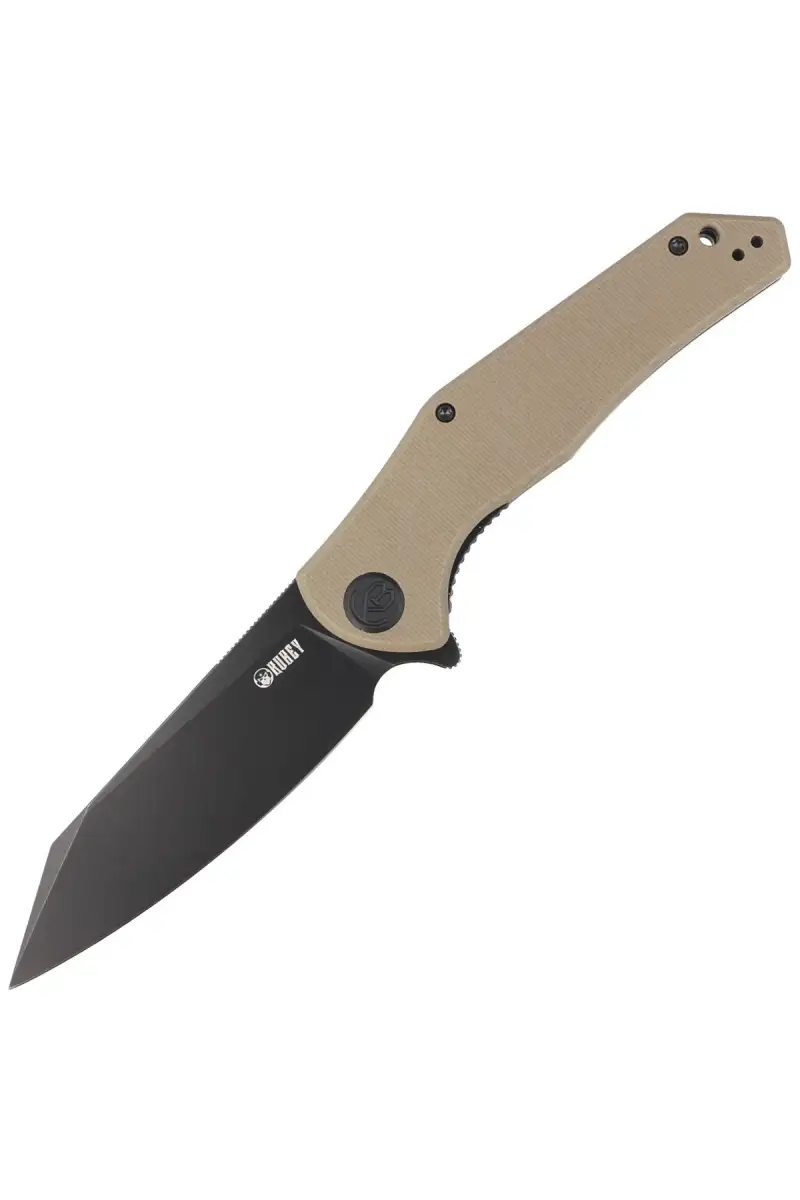 Nóż składany Kubey Flash Tan G10, Blackwashed AUS-10 (KU158J)