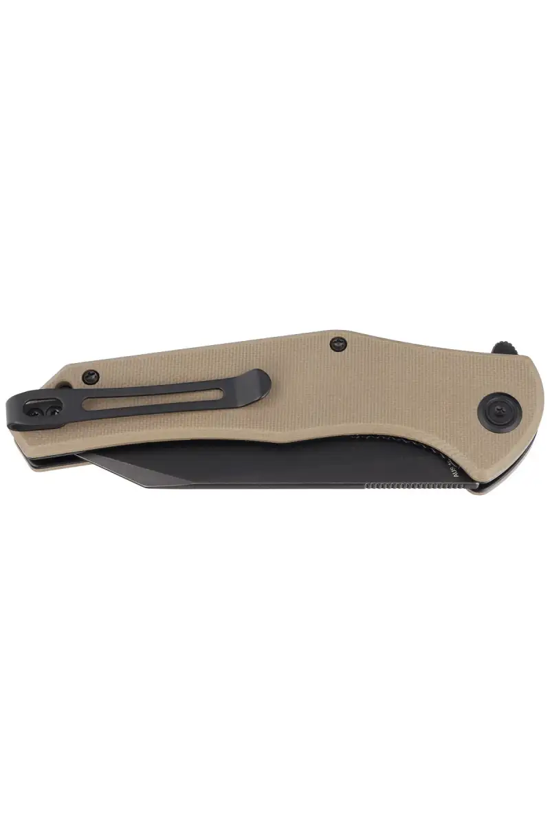 Nóż składany Kubey Flash Tan G10, Blackwashed AUS-10 (KU158J)
