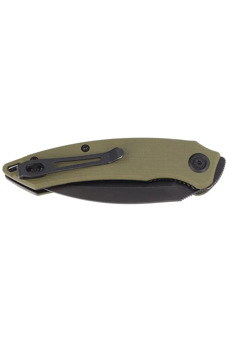 Nóż składany Kubey Knife Leaf Green G10, Black Stonewashed AUS-10 by Tiguass (KU333C)