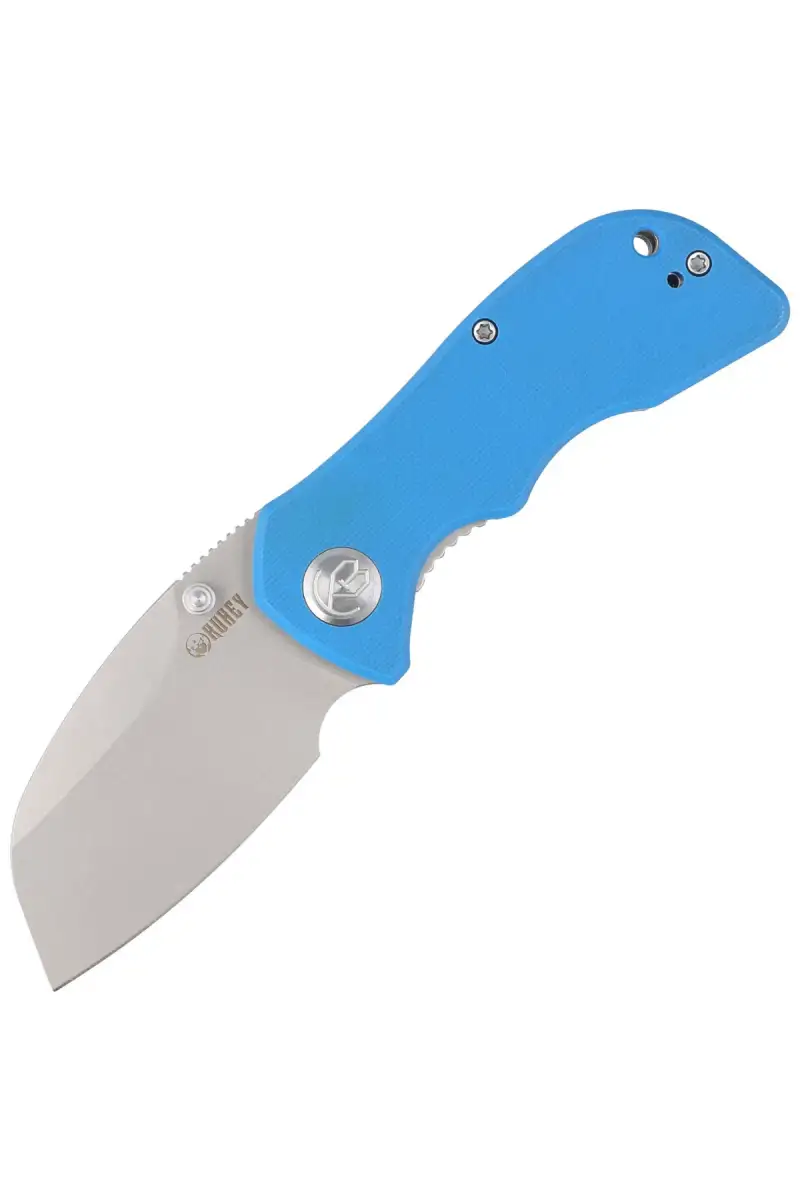 Nóż składany Kubey Karaji Blue G10, Bead Blasted D2 (KU180C)