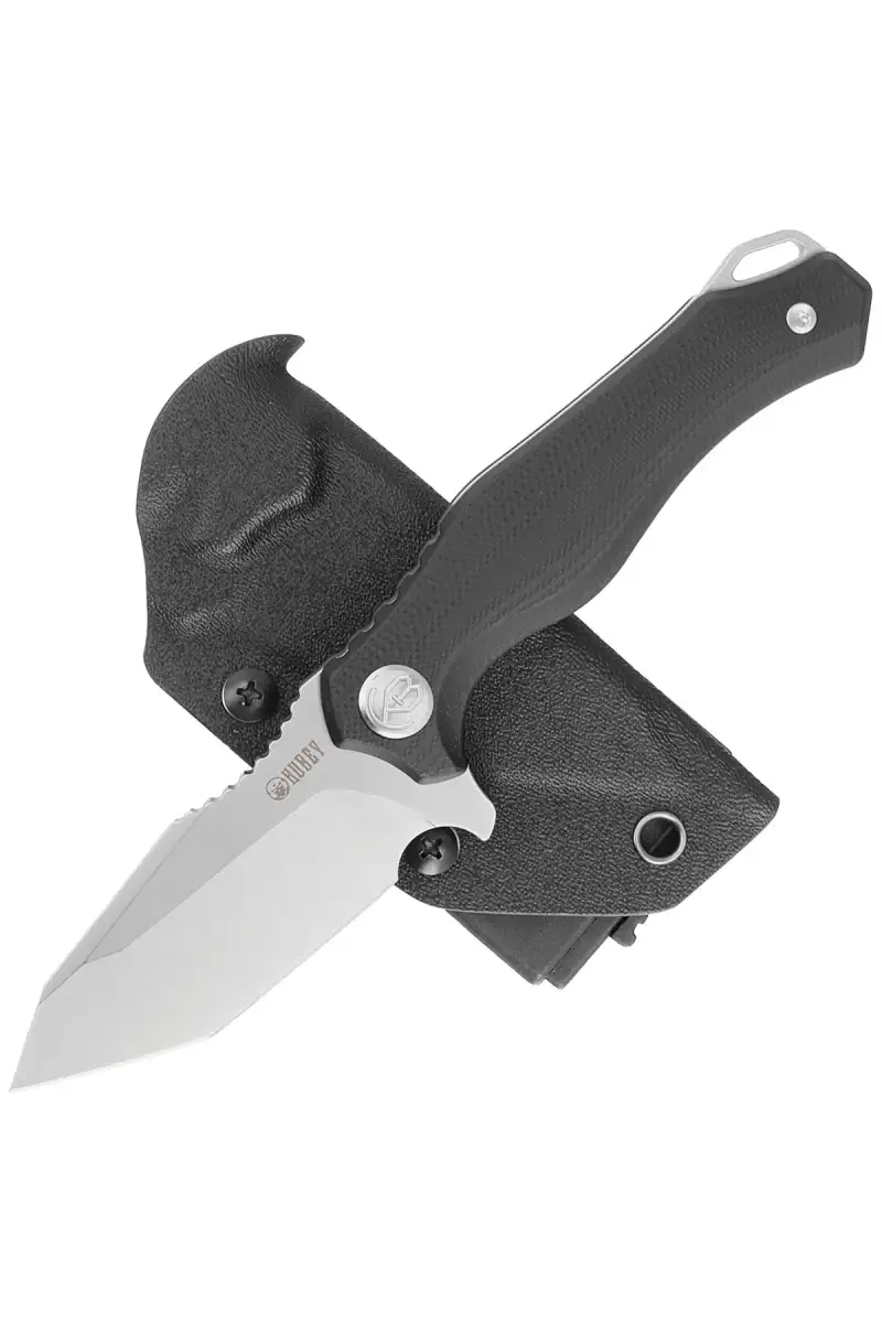 Nóż Kubey Knife Golf Black G10, Beadblasted AUS-10 (KU230C)