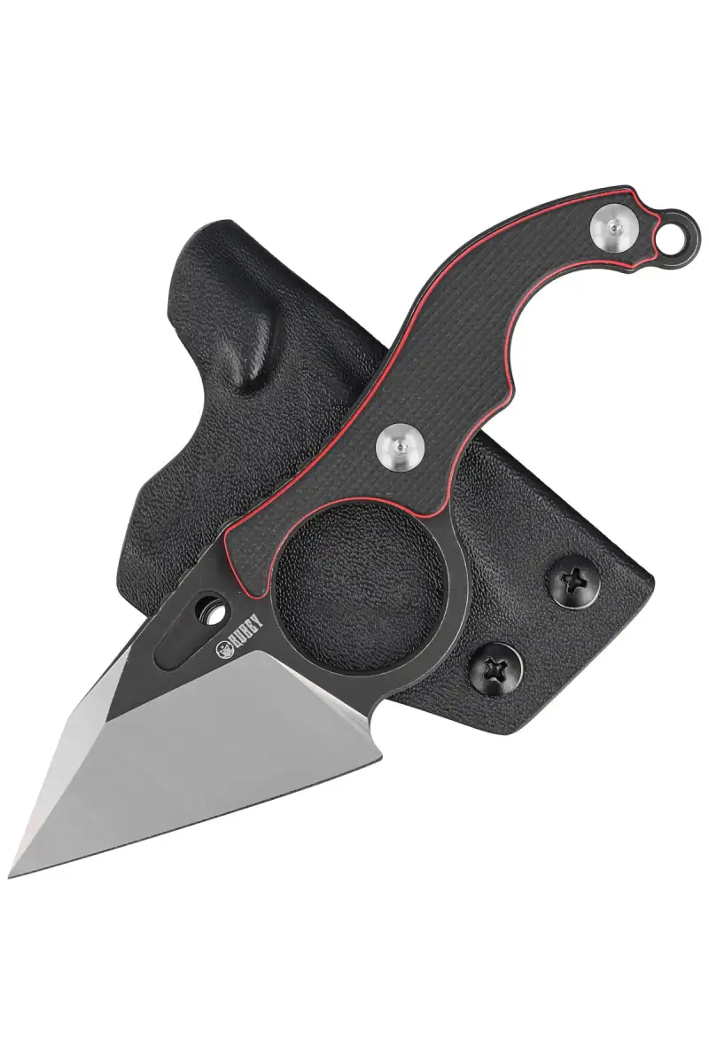 Nóż Kubey Hippocam Black G10, Two Tone D2 (KU166A)