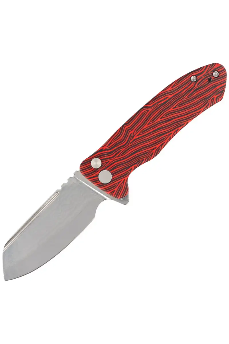 Nóż składany Kubey Creon Red/Black G10, Damascus (KU336B)