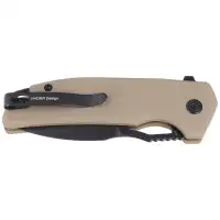 Nóż składany Kubey Knife RDF Tan G10, Blackwash AUS-10 by HYDRA Design (KU316F)