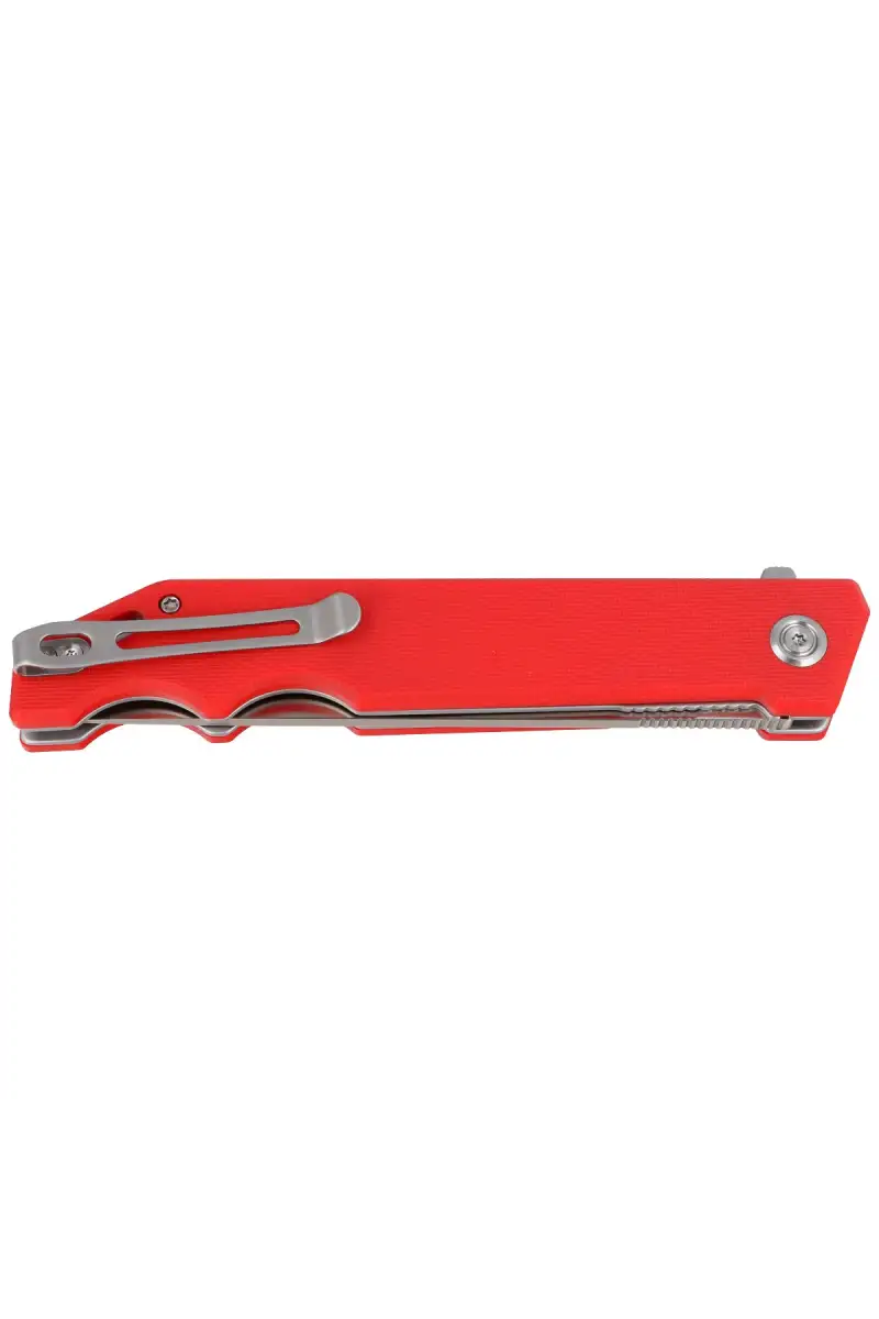 Nóż składany Kubey Knife Pylades Red G10, Satin AUS-10 (KU253F)