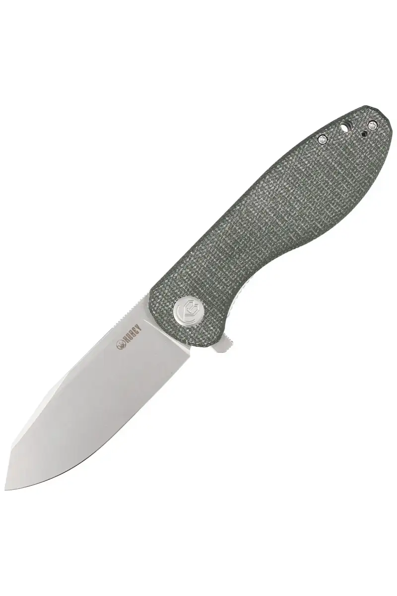 Nóż składany Kubey Knife Master Chief Green Micarta, Bead Blast AUS-10 by Keanu Alfaro (KU358I)