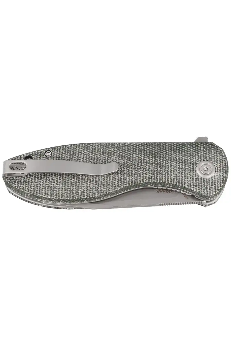 Nóż składany Kubey Knife Master Chief Green Micarta, Bead Blast AUS-10 by Keanu Alfaro (KU358I)