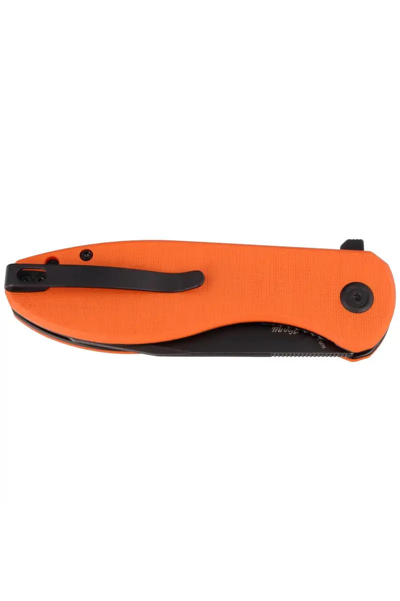 Nóż składany Kubey Knife Master Chief Orange G10, Blackwashed AUS-10 by Keanu Alfaro (KU358E)