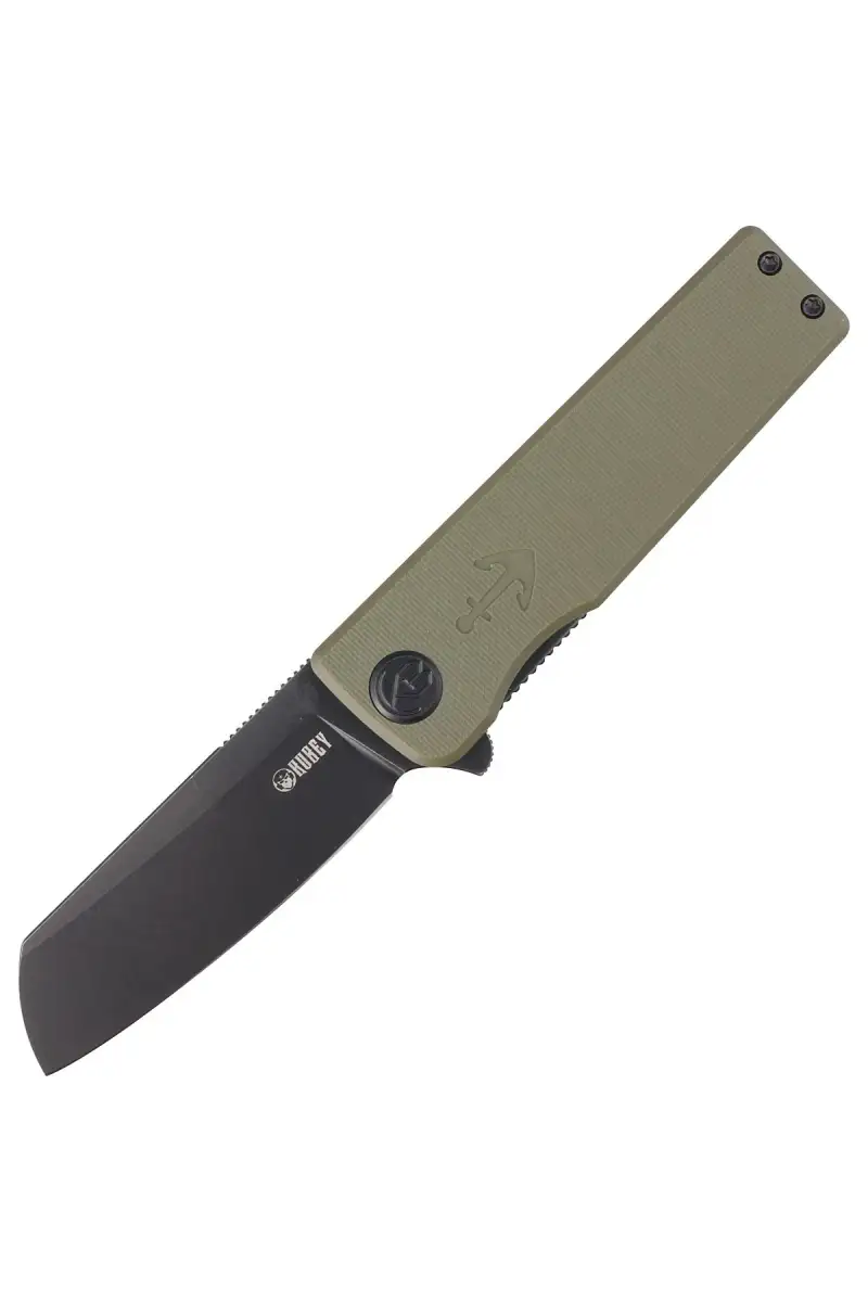 Nóż składany Kubey Knife Sailor Green G10, Blackwashed AUS-10 by Sekira Sochi (KU317C)