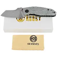 Nóż składany Kubey Knife Monsterdog White/Green G10, Damascus by Dmitry Osarenko (KU337E)