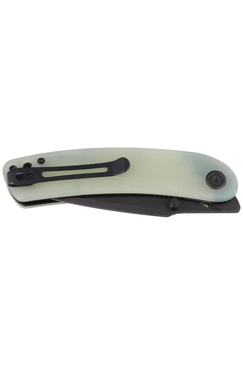 Nóż składany Kubey Momentum Jade G10, Dark Stonewashed AUS-10 by Sherif Manganas (KU344J)
