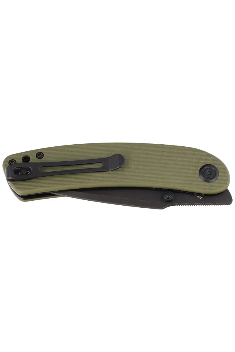 Nóż składany Kubey Momentum Green G10, Dark Stonewashed AUS-10 by Sherif Manganas (KU344G)
