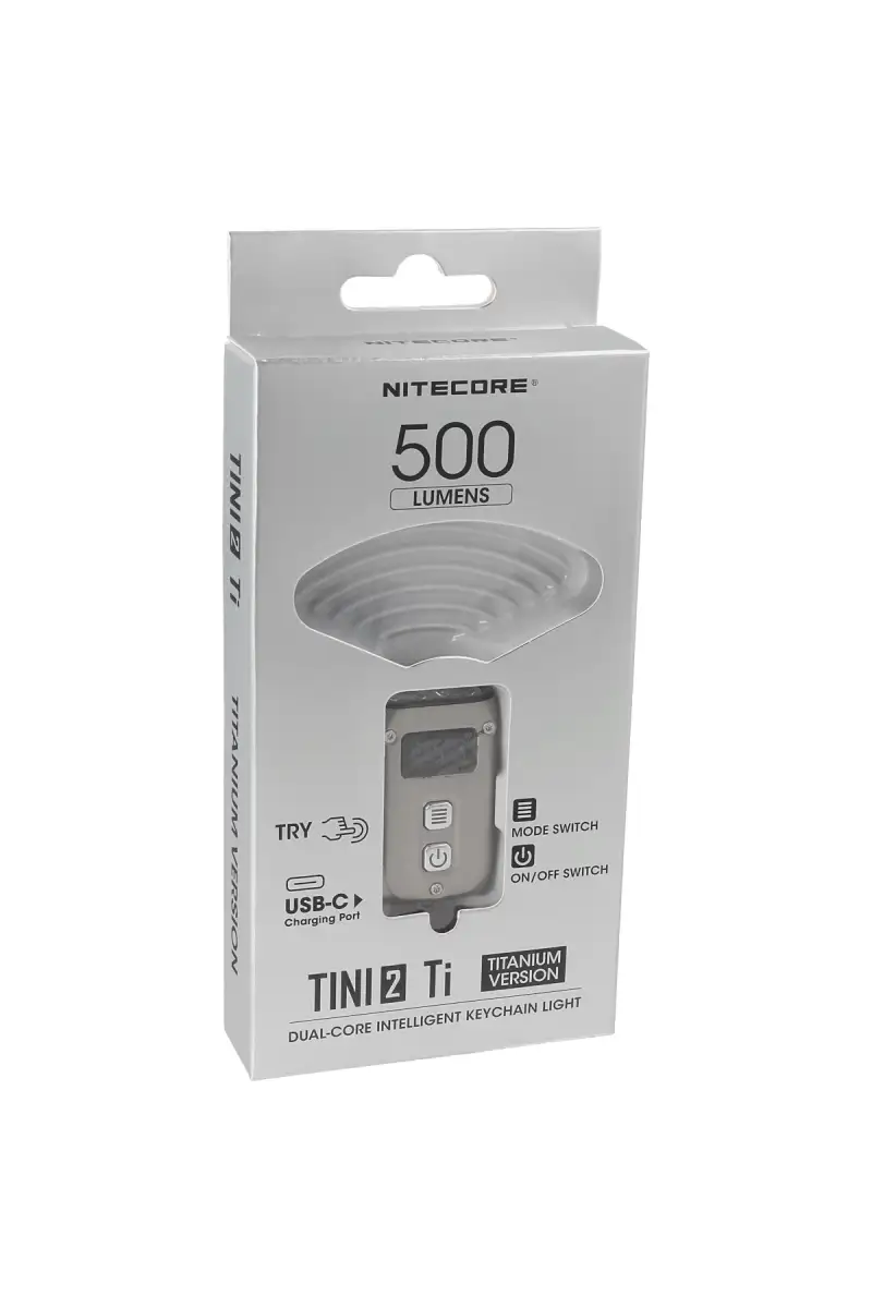 Latarka brelok NiteCore 500lm, Li-ion Battery / 280mAh, titanium (TINI2 Ti)