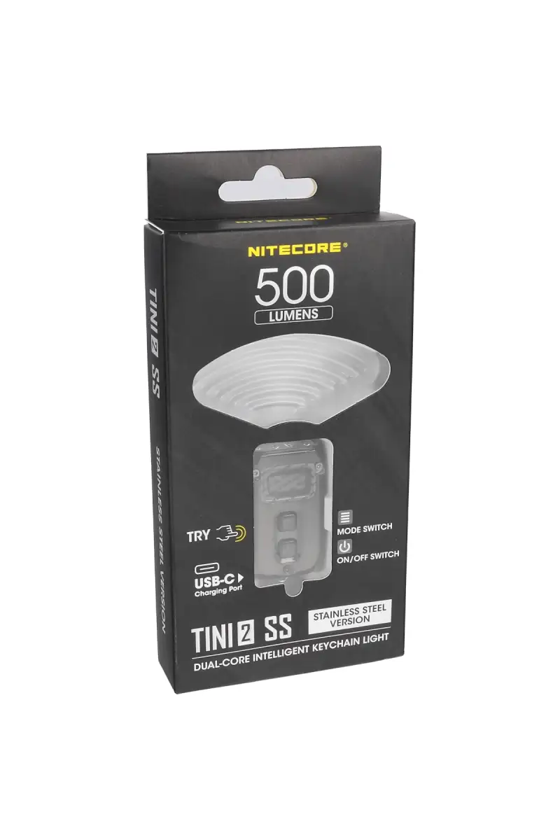 Latarka NiteCore TINI2 SS Stainless Steel 500 lm, Li-ion Battery/280mAh