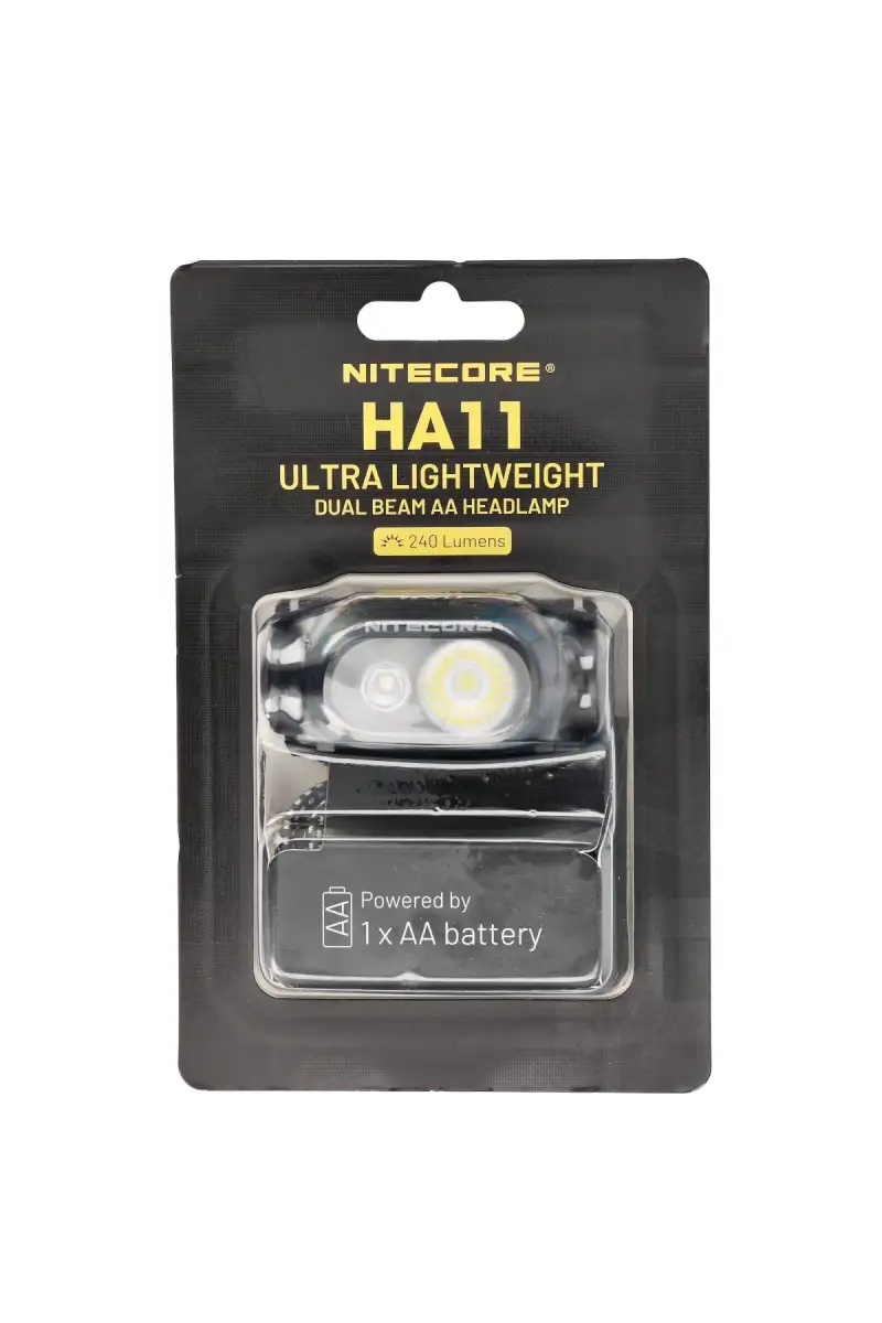 Latarka czołowa NiteCore HA11 240 lm, Ultra Lightweight Headlamp
