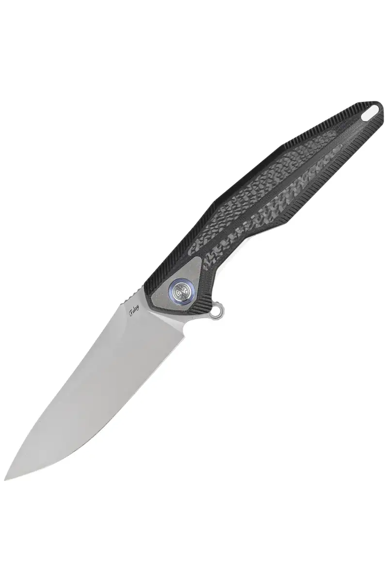 Nóż składany RikeKnife Tulay Integral Black G10/Carbon Fiber, Satin 154CM (RK-TULAY-B/CF)