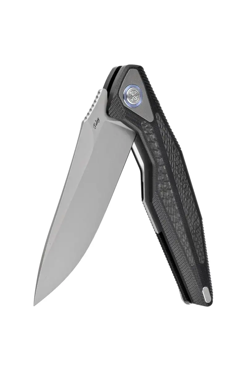 Nóż składany RikeKnife Tulay Integral Black G10/Carbon Fiber, Satin 154CM (RK-TULAY-B/CF)