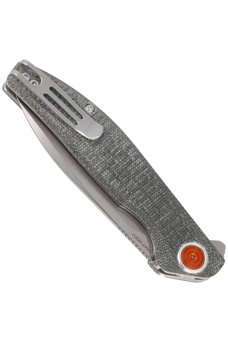 Nóż składany BlackFox Artia Green G10, Stone Washed D2 by Grigorii Matveev (BF-765 OD)