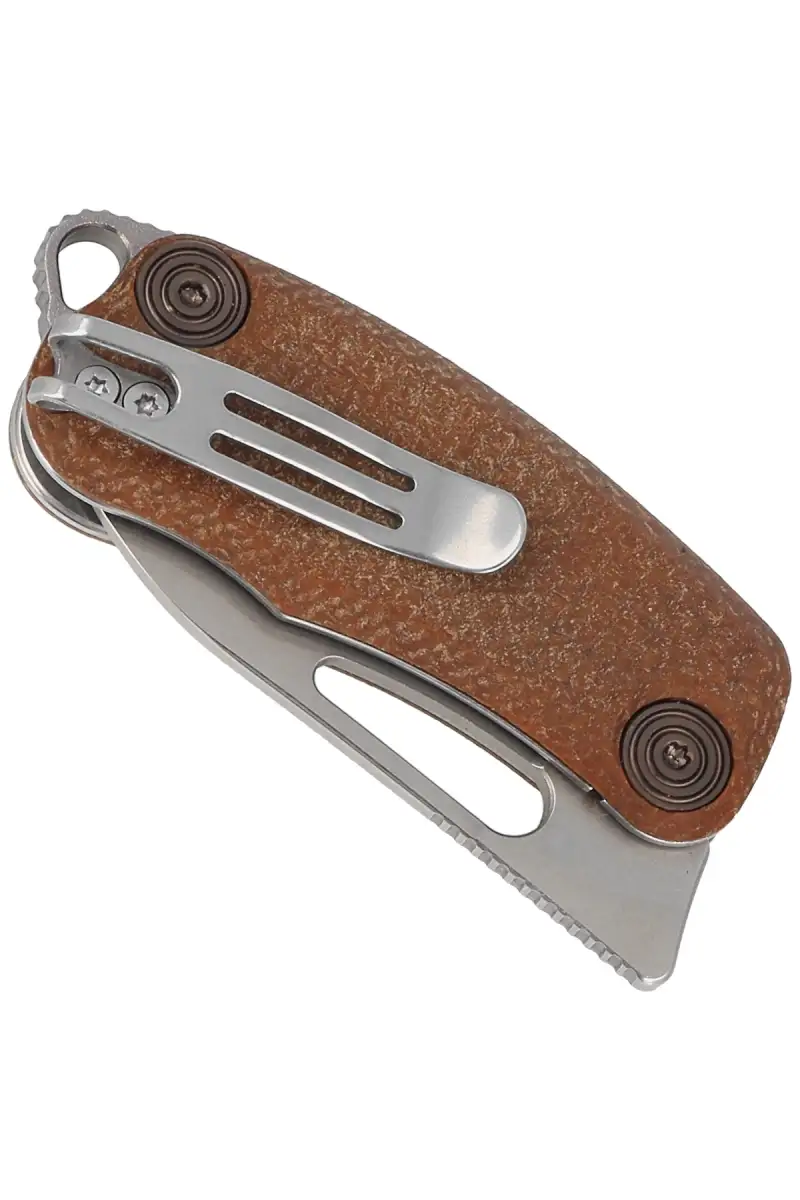 Nóż składany BlackFox Nix Brown Micarta, Acid Stone Washed D2 by Grigorii Matveev (BF-763)