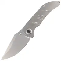 Nóż składany WE Knife Riff-Raff Polished Bead Blasted Titanium, Polished Bead Blasted CPM 20CV by Matthew Christensen (WE22020B-