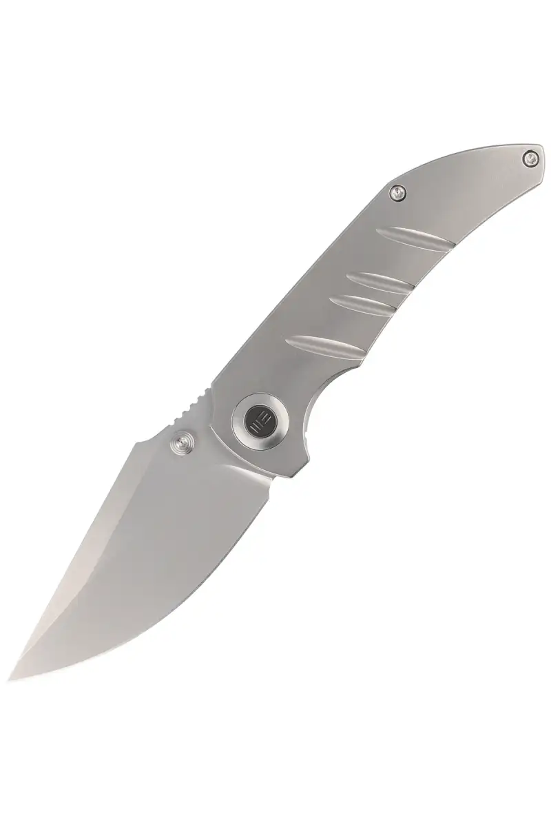 Nóż składany WE Knife Riff-Raff Polished Bead Blasted Titanium, Polished Bead Blasted CPM 20CV by Matthew Christensen (WE22020B-