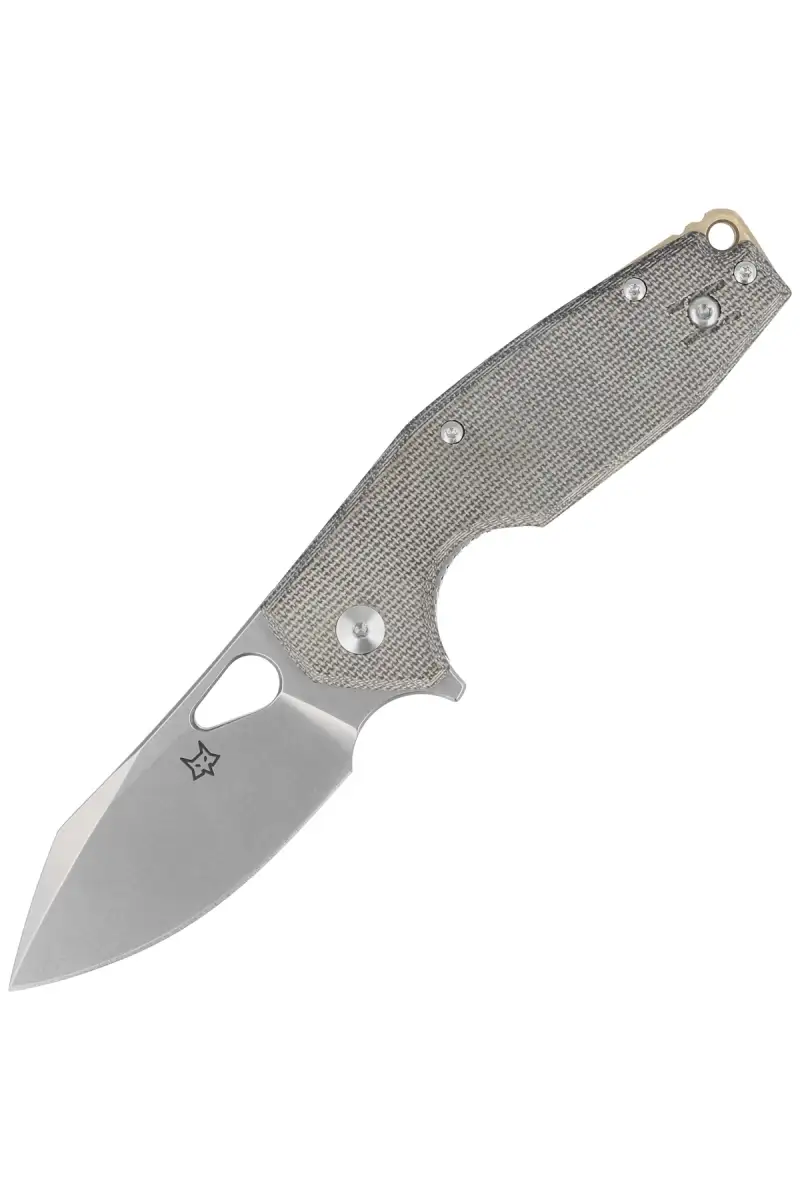 Nóż składany FOX Yaru Green Micarta, Stonewashed M398 by Jesper Voxnæs (FX-527LI MOD)