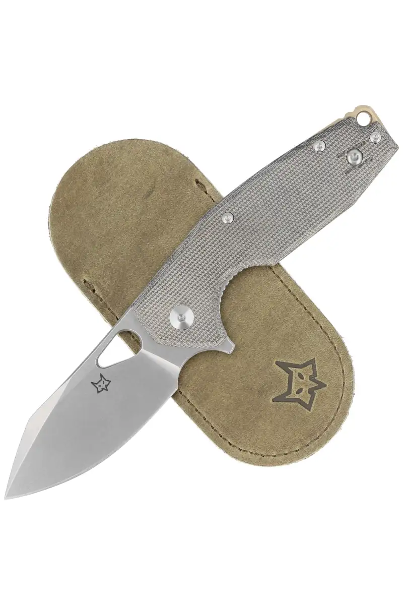 Nóż składany FOX Yaru Green Micarta, Stonewashed M398 by Jesper Voxnæs (FX-527LI MOD)
