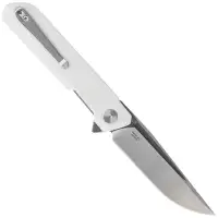 Nóż składany Bestechman Dundee White G10, Grey Titanized / Satin D2 by Ostap Hel (BMK01G)