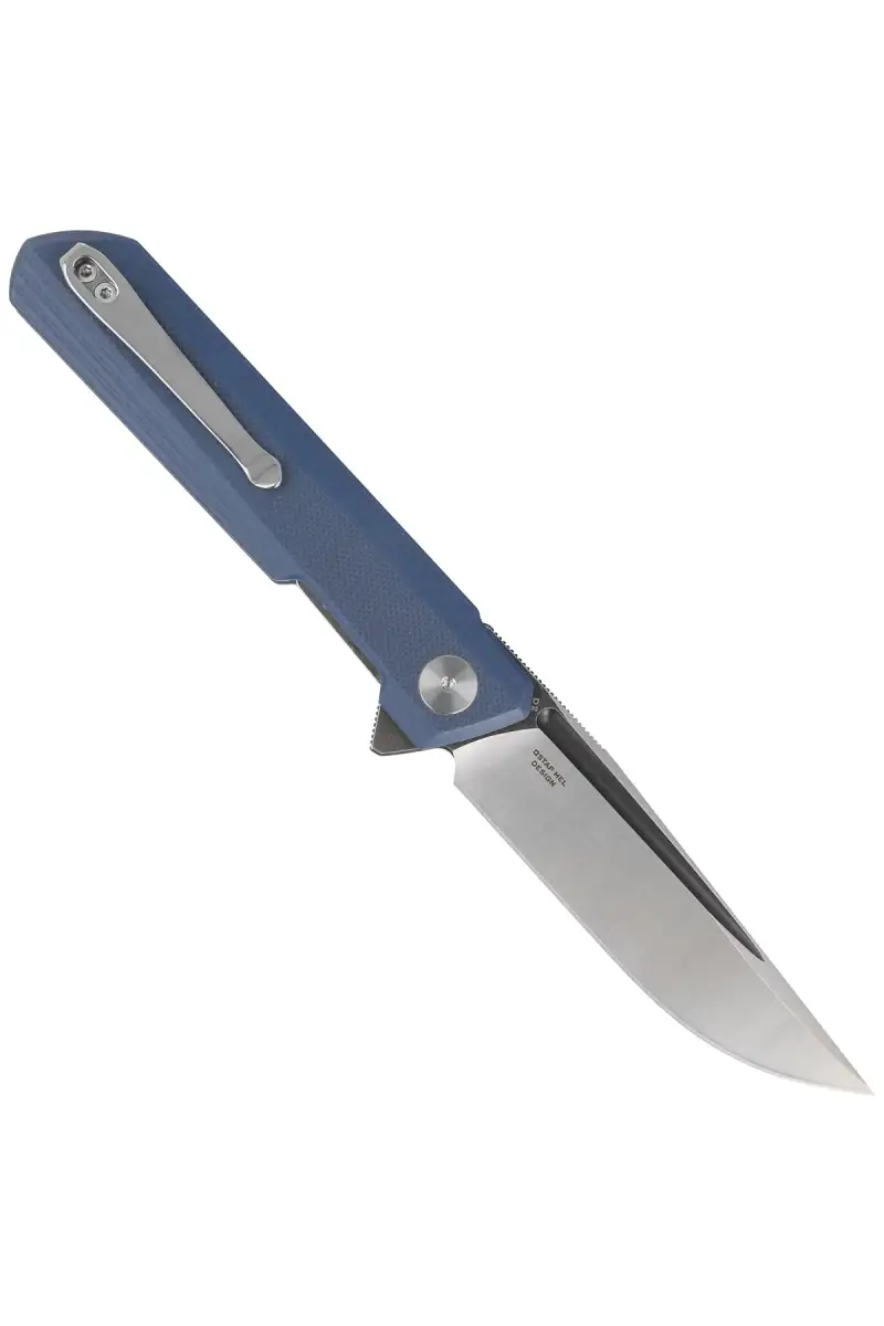 Nóż składany Bestechman Dundee Gray G10, Grey Titanized / Satin D2 by Ostap Hel (BMK01F)