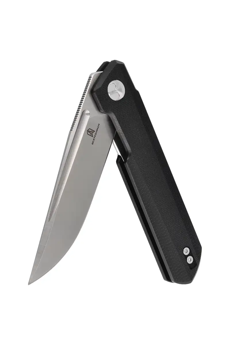 Nóż składany Bestechman Dundee Black G10, Stonewash / Satin D2 by Ostap Hel (BMK01A)