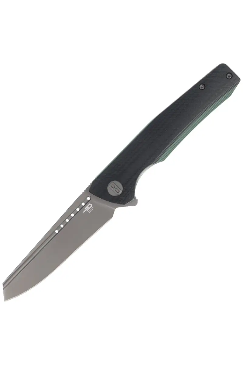 Nóż składany Bestech Slyther Black/Green G10, Grey Titanized 14C28N (BG51D)