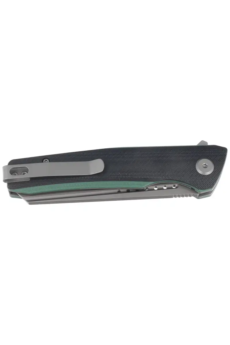 Nóż składany Bestech Slyther Black/Green G10, Grey Titanized 14C28N (BG51D)