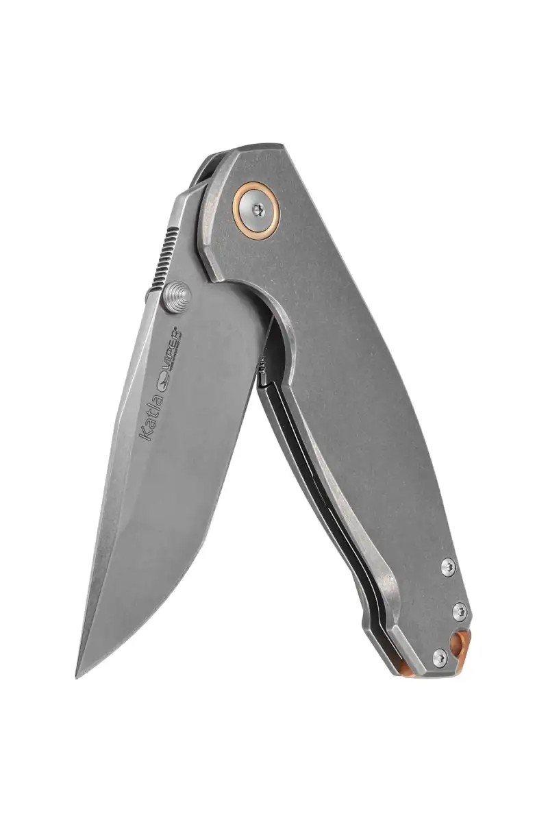 Nóż składany Viper Katla Gray Titanium, Stonewashed M390 by Jesper Voxnæs (V5982TI)
