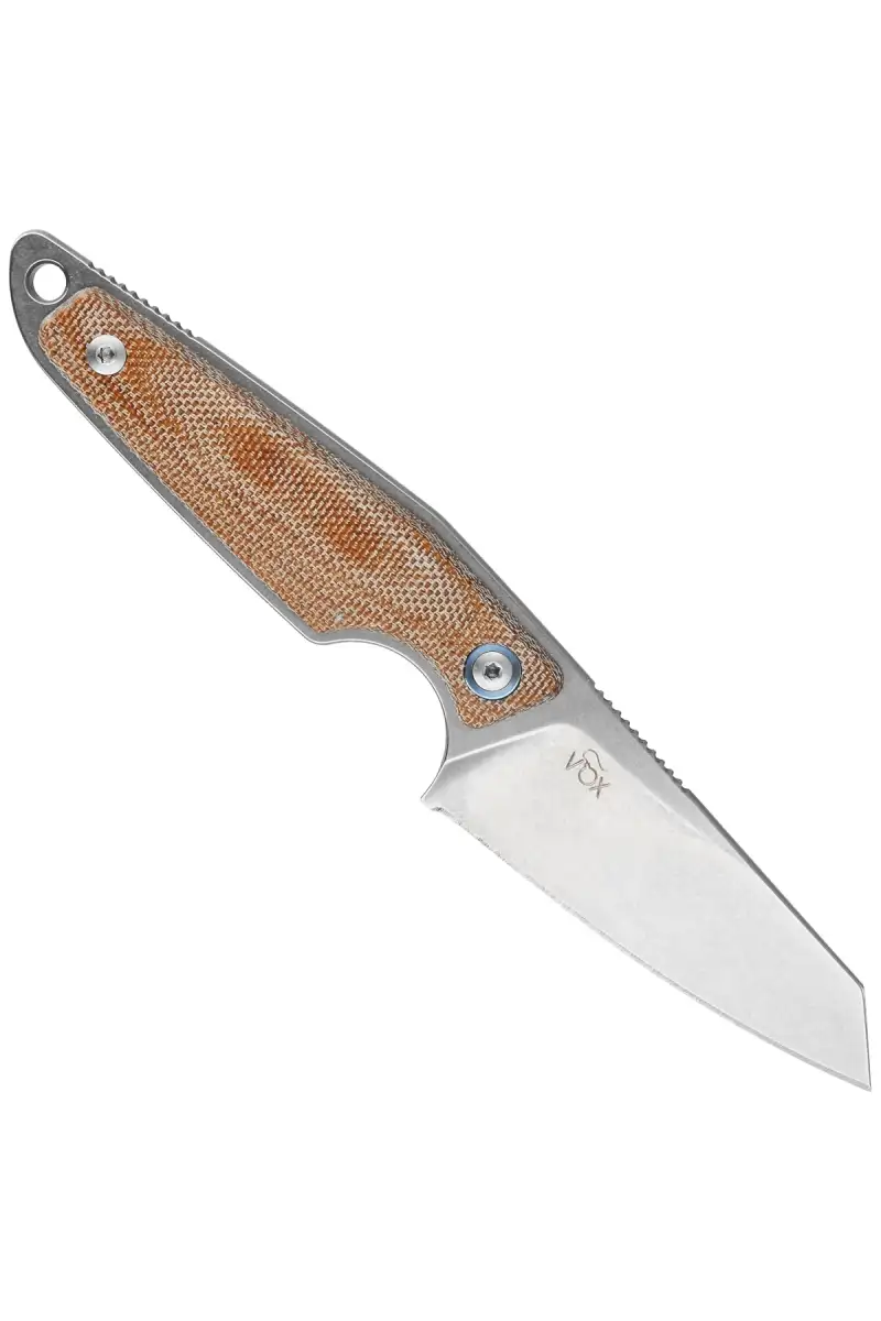 Nóż MKM Makro 2 Natural Canvas Micarta, Stonewashed by Jesper Voxnæs (MKMA02-NC)