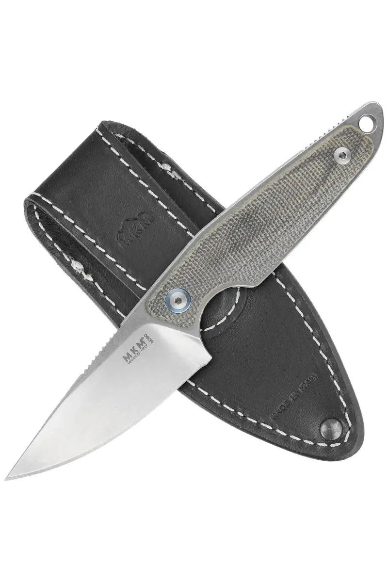 Nóż MKM Makro 1 Green Canvas Micarta, Stonewashed by Jesper Voxnæs (MKMA01-GC)