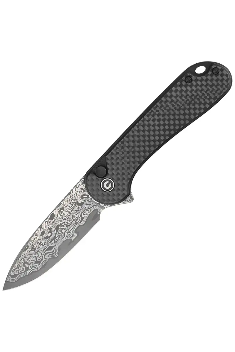 Nóż składany Civivi Button Lock Elementum II Carbon Fiber/Black G10, Damascus (C18062PB-DS1)