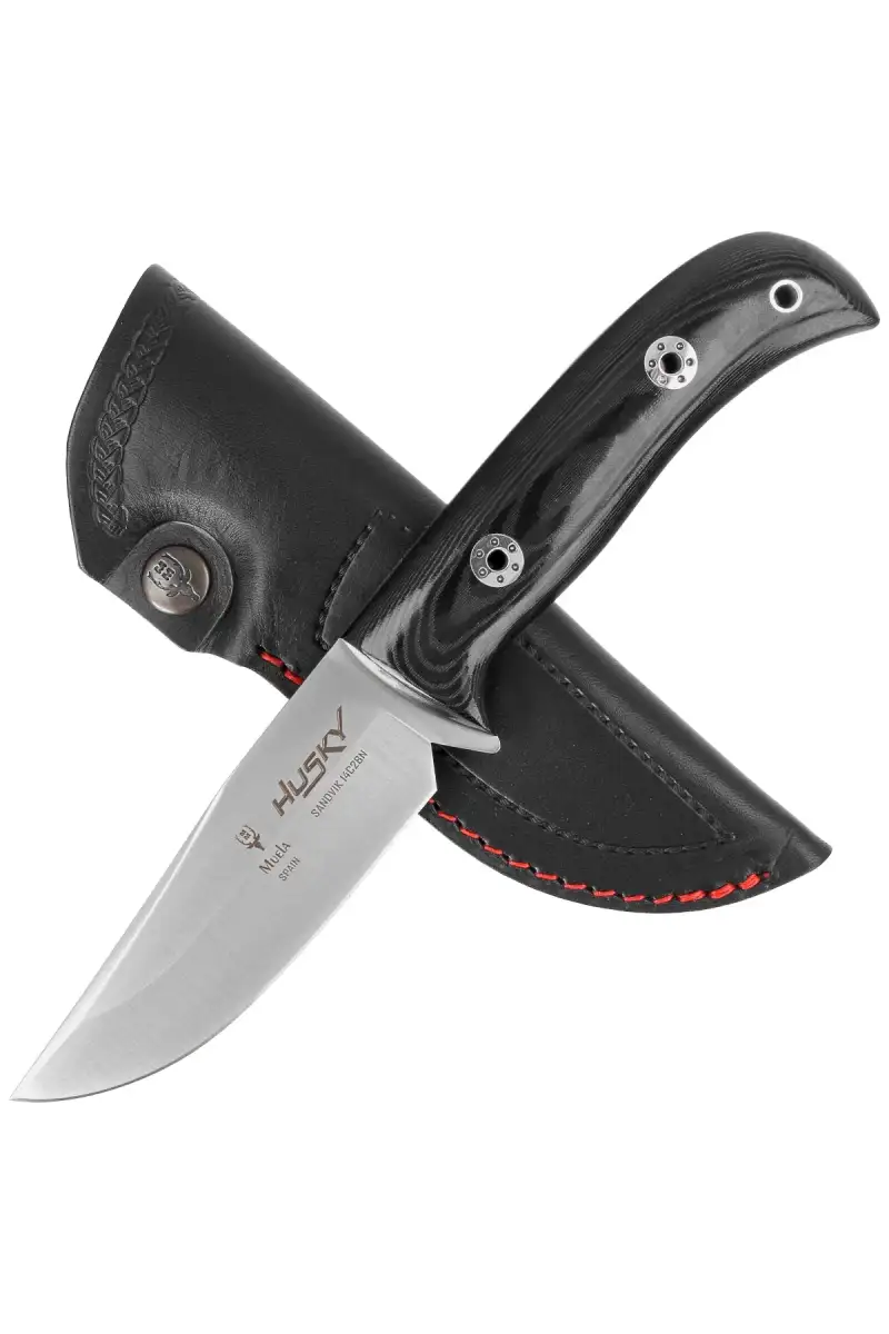 Nóż Muela Husky Black Micarta, Satin 14C28N (HUSKY-11M)