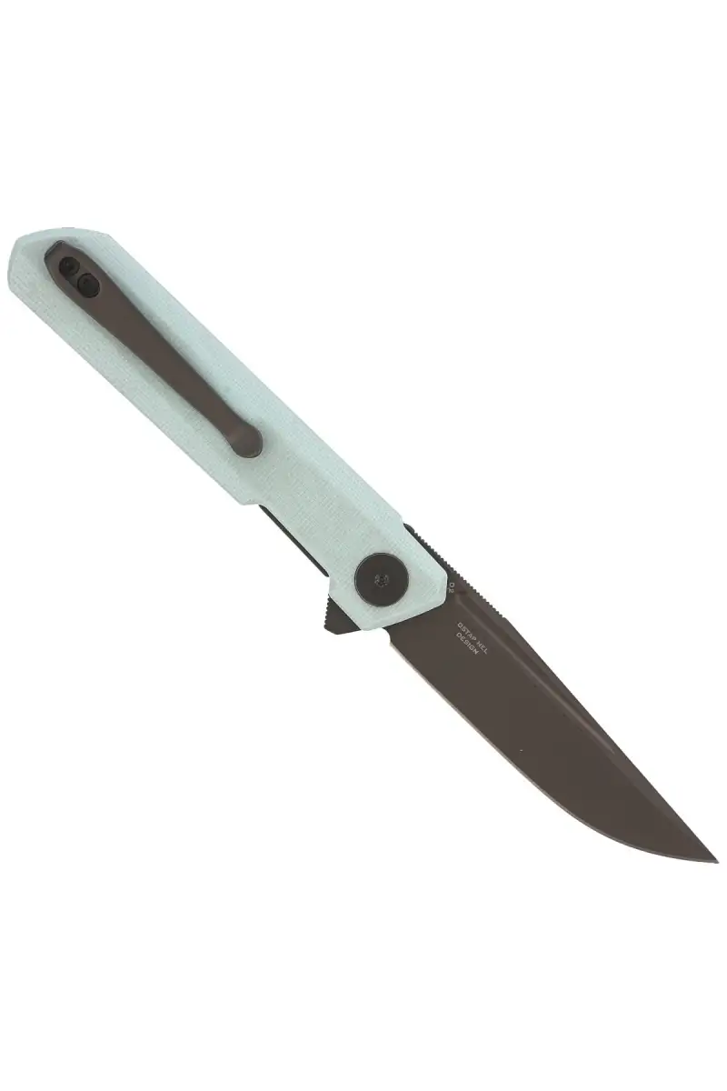 Nóż Bestechman Mini Dundee Ice Cream Blue G10, Grey DLC D2 by Ostap Hel (BMK03G)