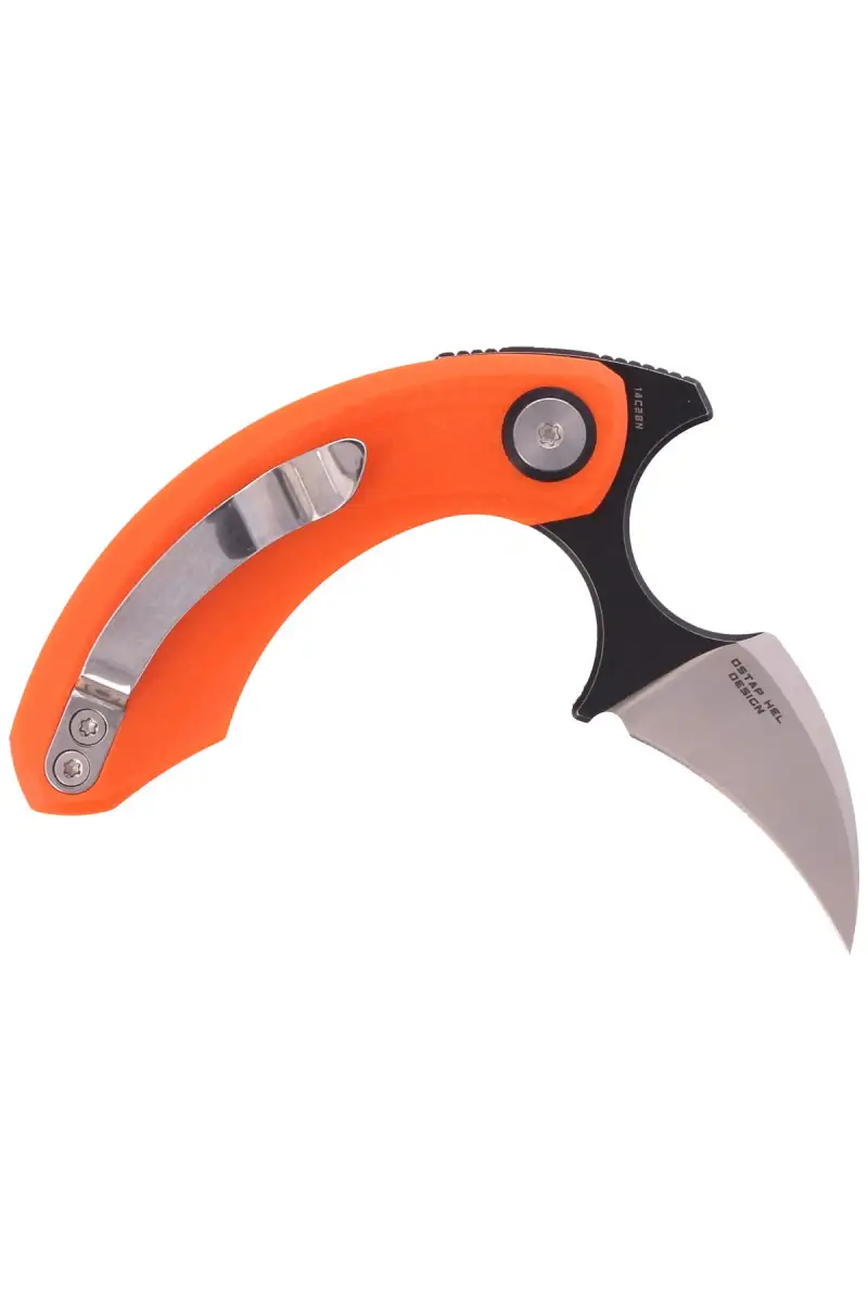 Nóż składany Bestech Strelit Orange G10, Satin/Black Stonewashed 14C28N by Ostap Hel (BG52C-2)