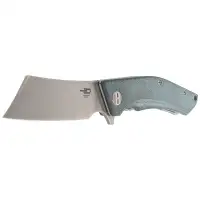 Nóż składany Bestech Cubis Blue Micarta, Stonewashed/Satin D2 (BG42C)