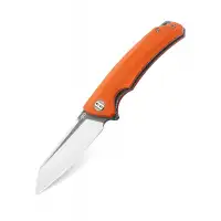 Nóż składany Bestech Texel Orange G10, Grey Titanized/Satin D2 by A Purvis Blades (BG21D-2)