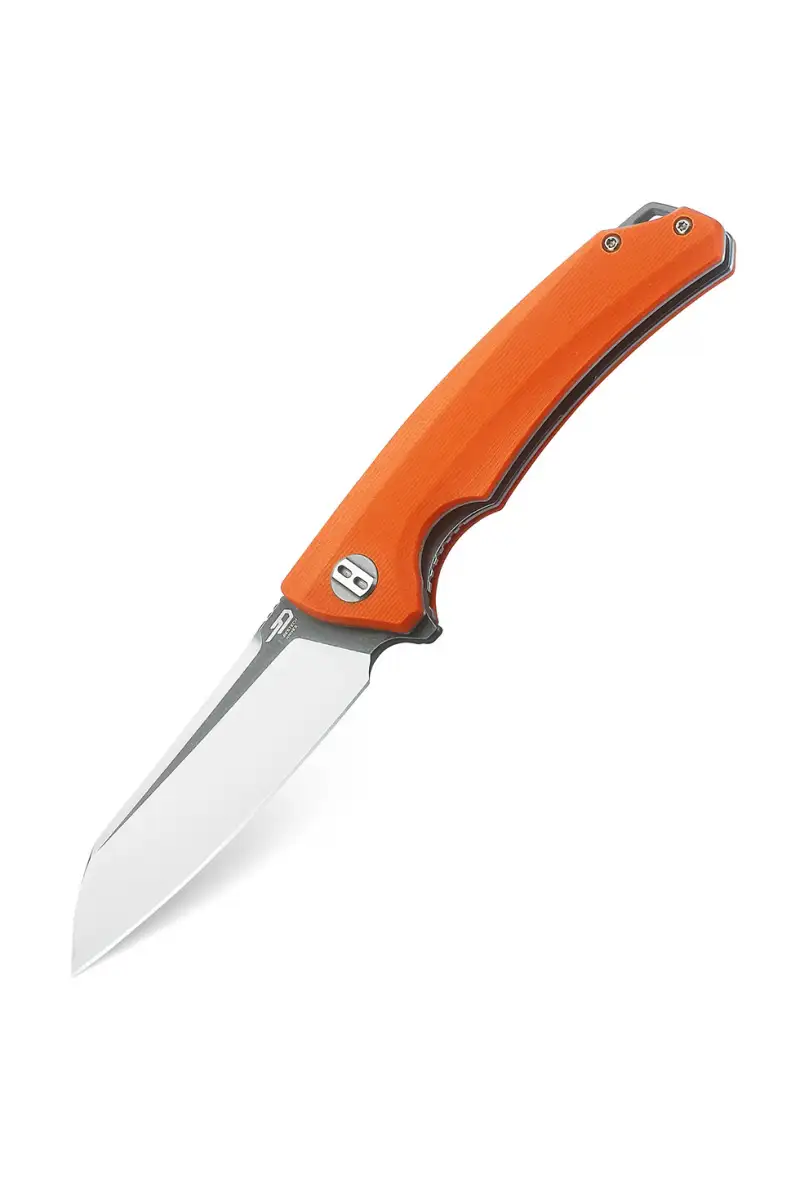 Nóż składany Bestech Texel Orange G10, Grey Titanized/Satin D2 by A Purvis Blades (BG21D-2)